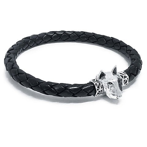 Bull Terrier MASCOTS (Micro) with Black Leather Bracelet