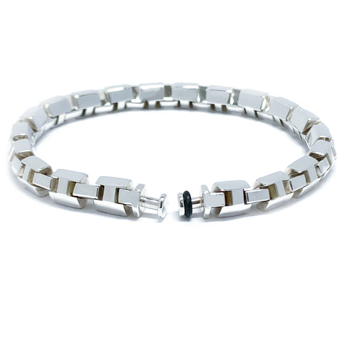 “Cougar” H-Link Silver Bracelet for Mascots - 6 mm