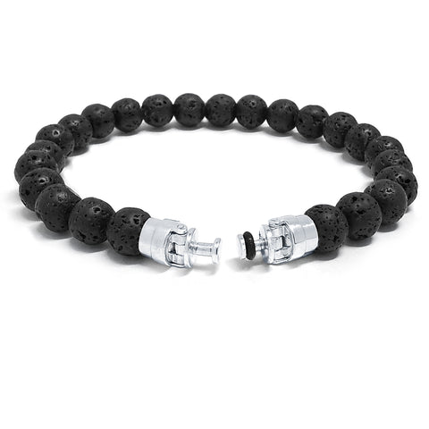 “Lynx” Lava Stones Beaded Bracelet Lite for Mascots - 8 mm