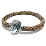 MEMORINE Indian Chief MASCOT with Leather Bracelet