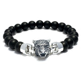 Jaguar MASCOTS with Matte Black Onyx Beaded Bracelet Lite