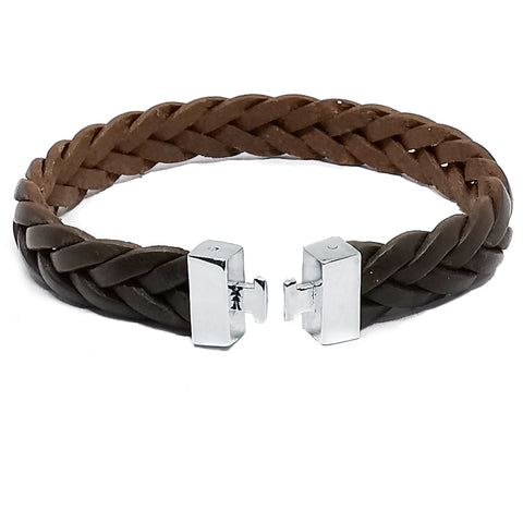 “Fishbone” Dark Brown Leather Bracelet for MASCOTS Jerseys