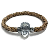 MEMORINE Indian Chief MASCOT with Leather Bracelet