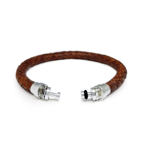 "Lynx" Anitque Natural Leather Bracelet for Mascots - 6 mm
