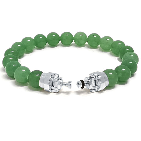 “Lynx” Green Aventurine Beaded Bracelet Lite for Mascots - 10 mm